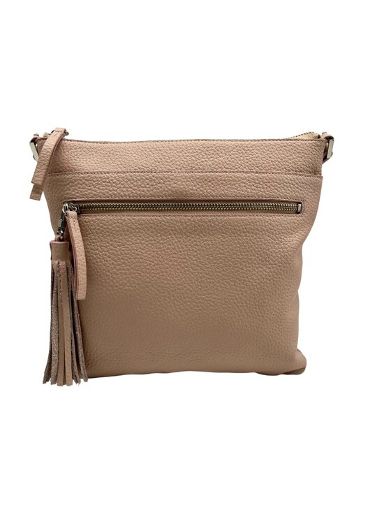 Halogen Handbags - Halogen Pink Leather Crossbody Bag